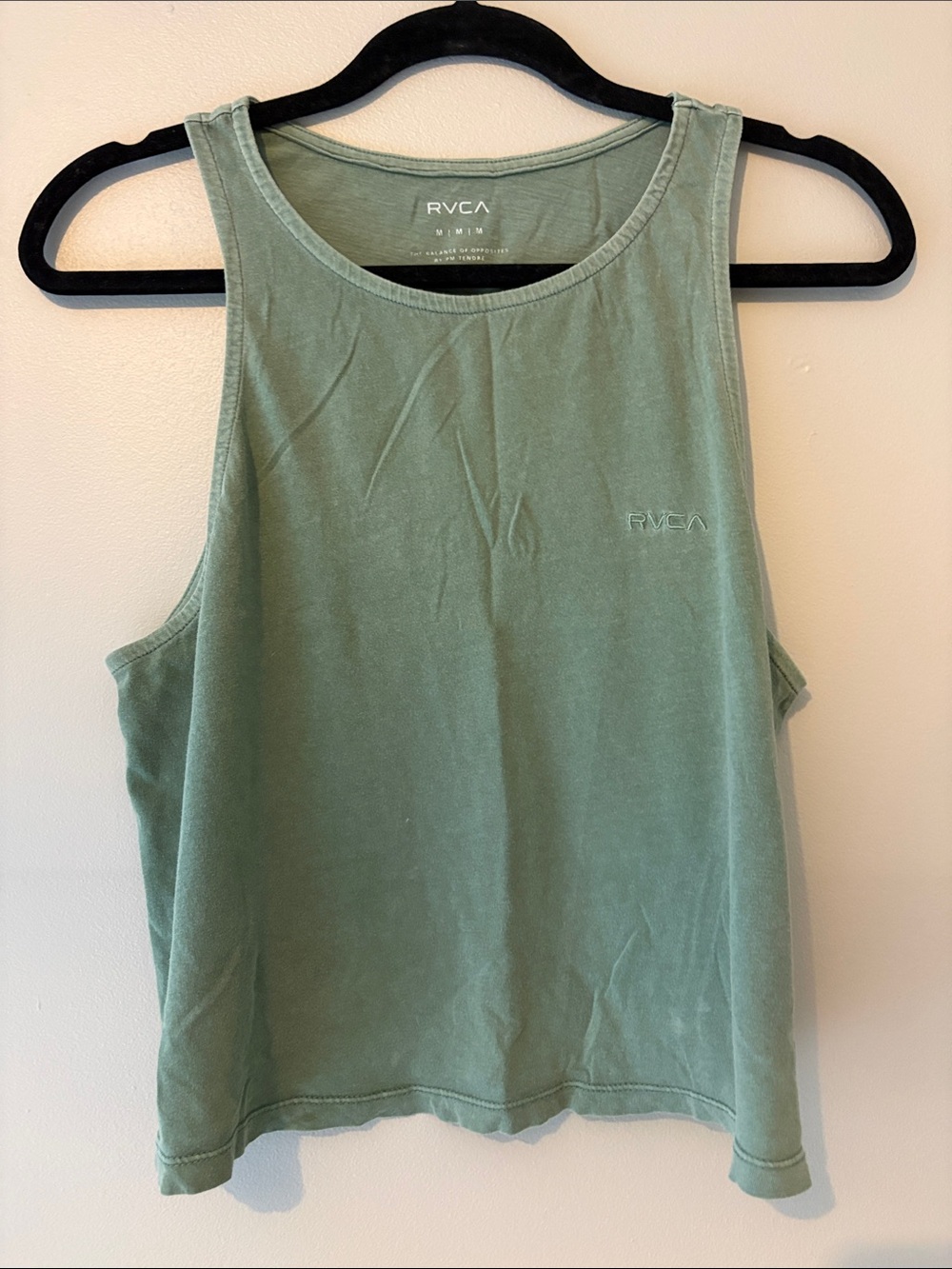 RVCA Women's Dusty Sage Green Muscle Tank